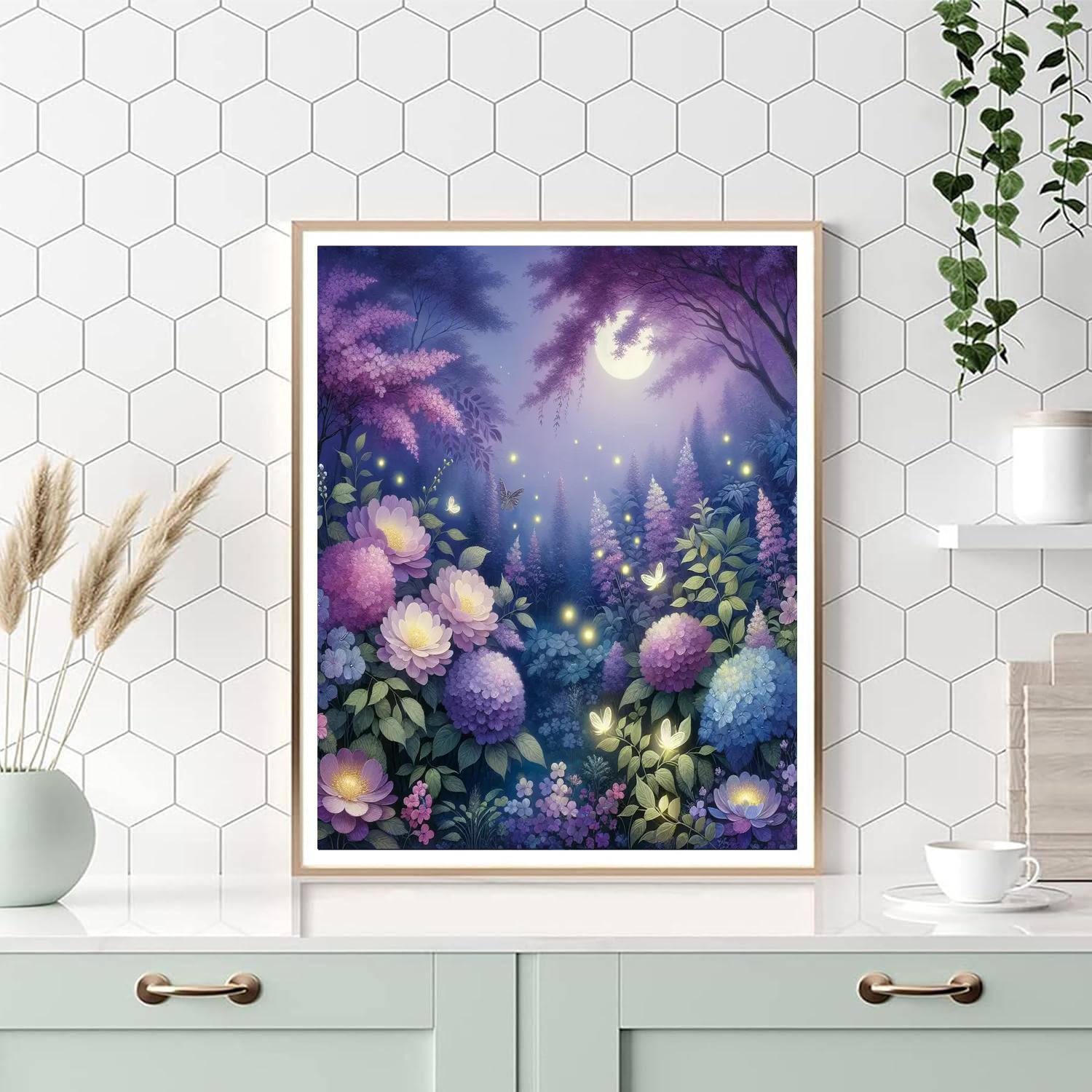 Ethereal Garden At Dusk Numbered Painting Kits