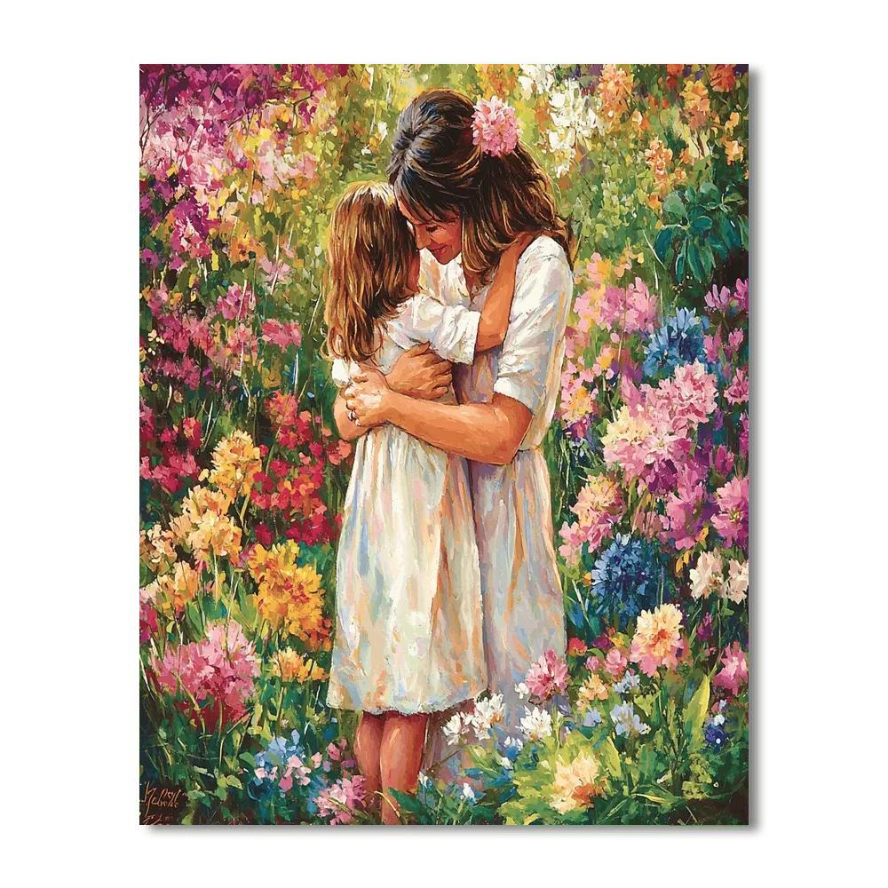 Mother's Warm Embrace DIY Paint By Numbers