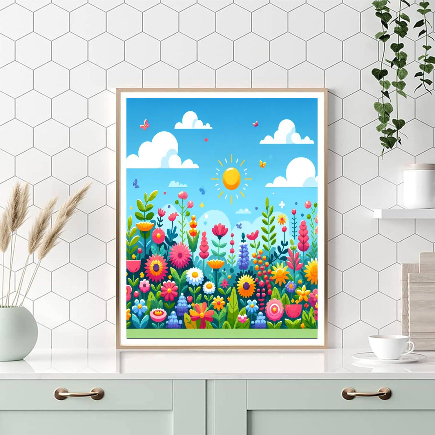 Gleeful Garden Painting Number Kit
