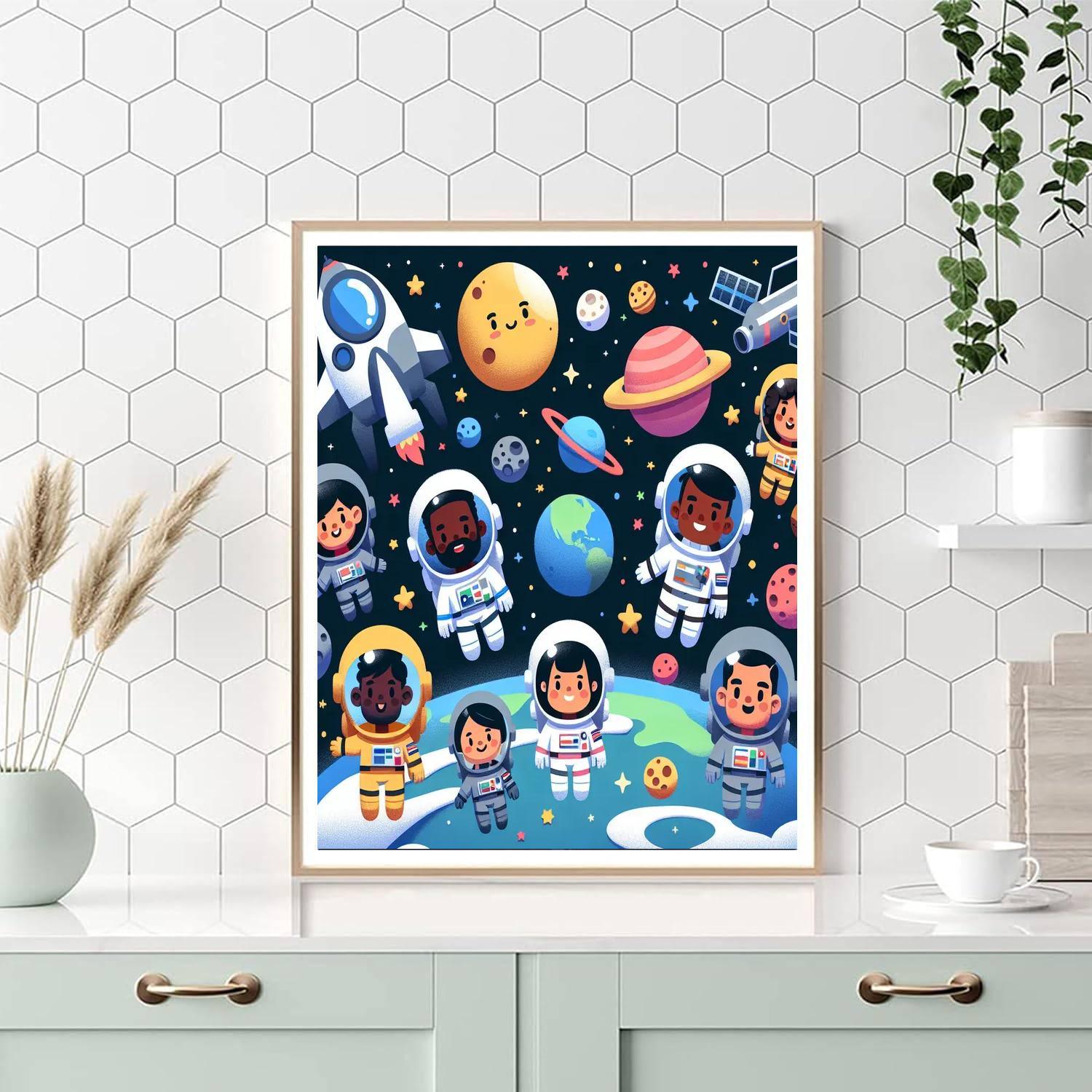 Space Discovery Crew DIY Paint By Numbers