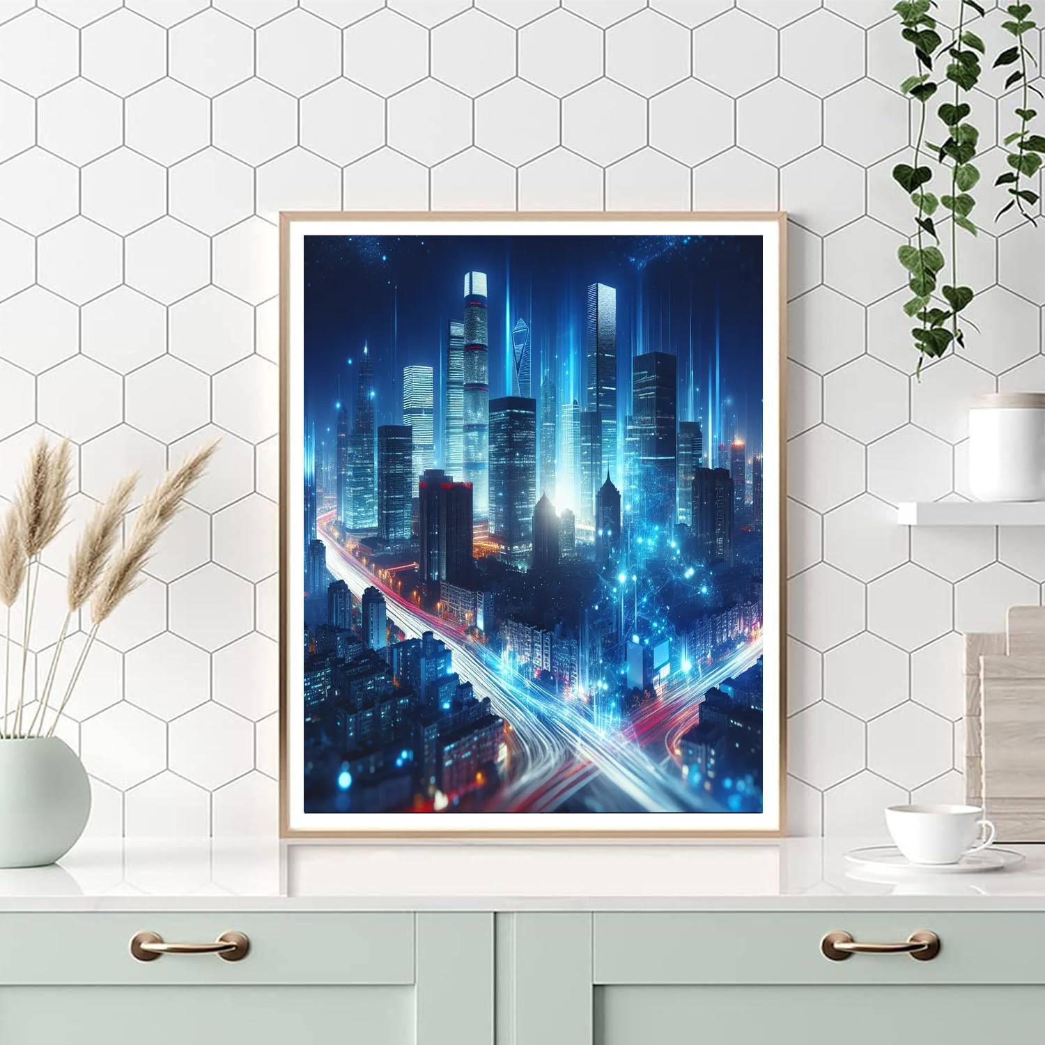 Metropolitan Nightlights Paint By Numbers Art