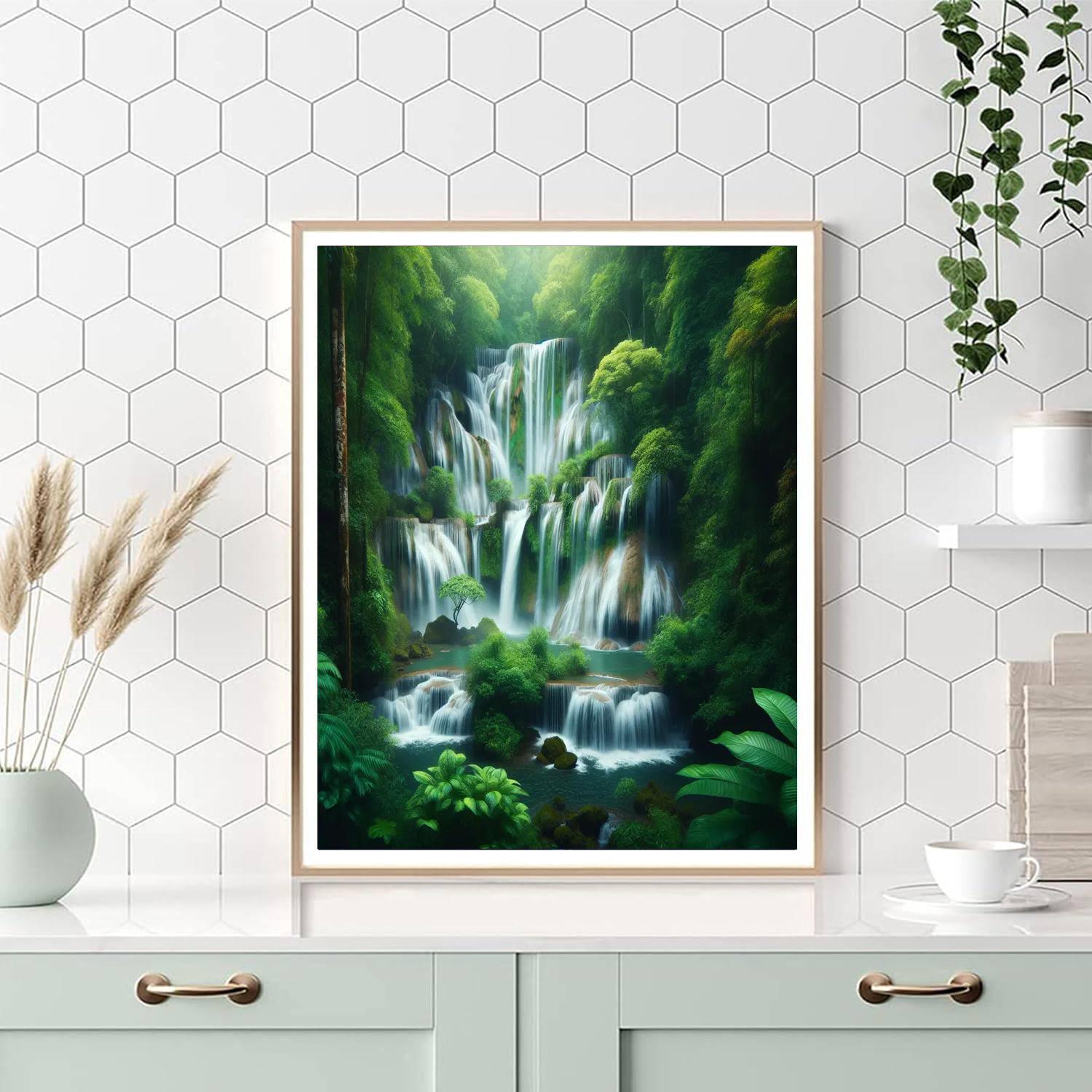 Majestic Waterfall Reverie Paint By Color