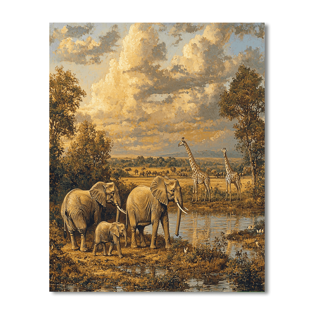 John Constable Inspired Wild Savannah  Paint By Numbers Kits