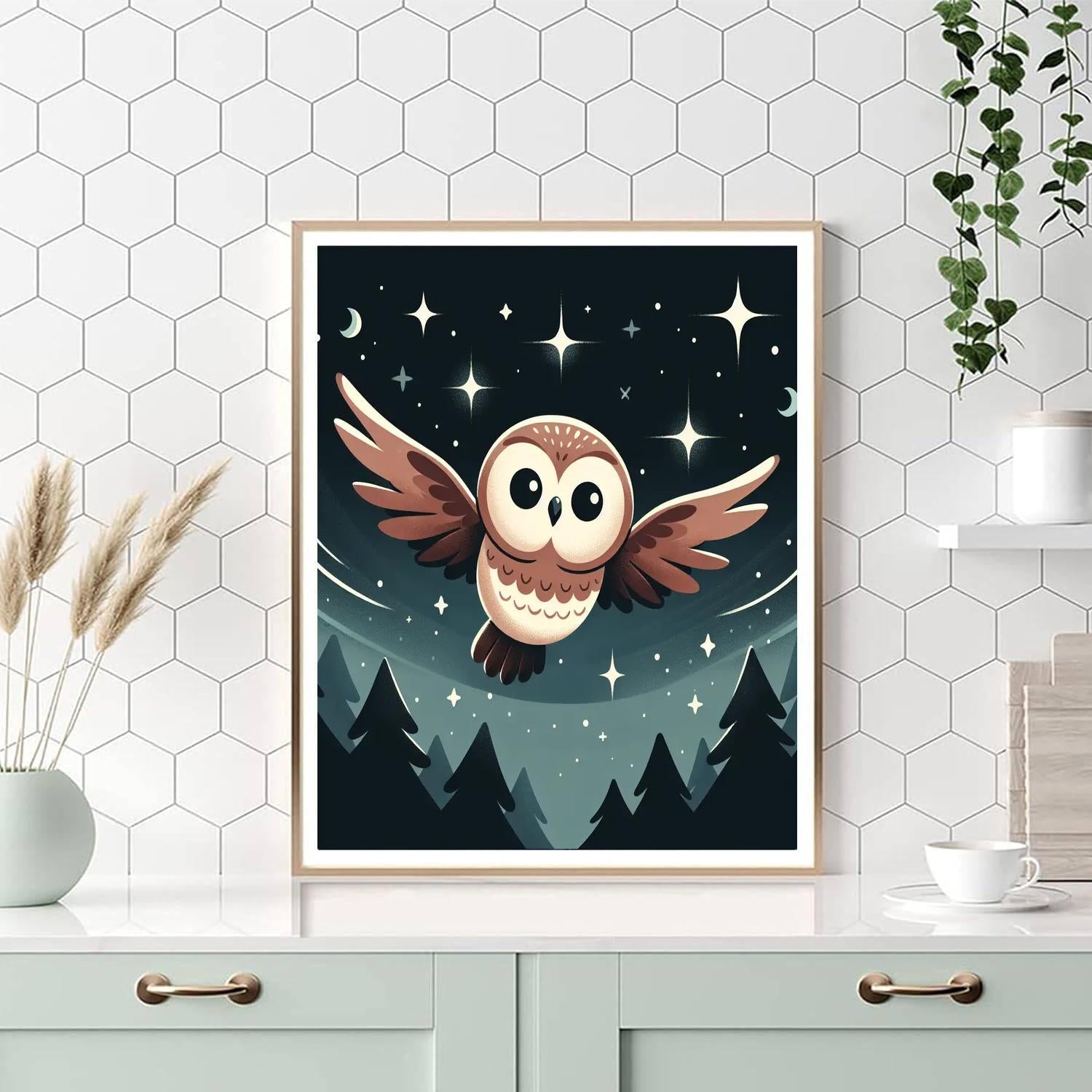 Owl's Midnight Adventure Paint By Numbers Kits