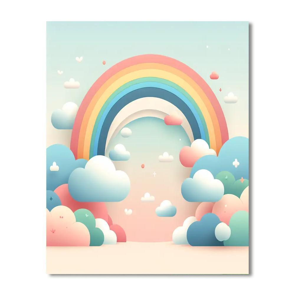 Fluffy Cloud Fantasy Paint By Numbers Art