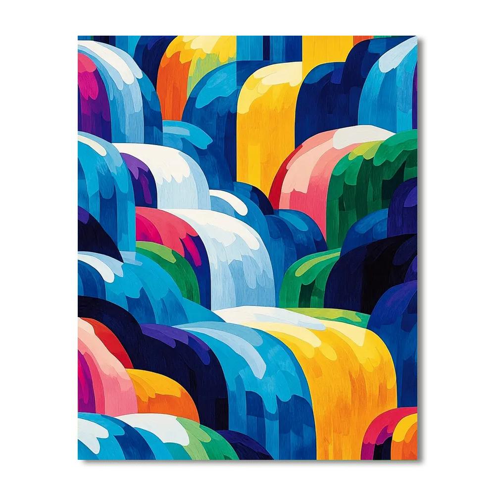 Frida Kahlo Inspired Cascades Of Color  Numbered Painting Kits