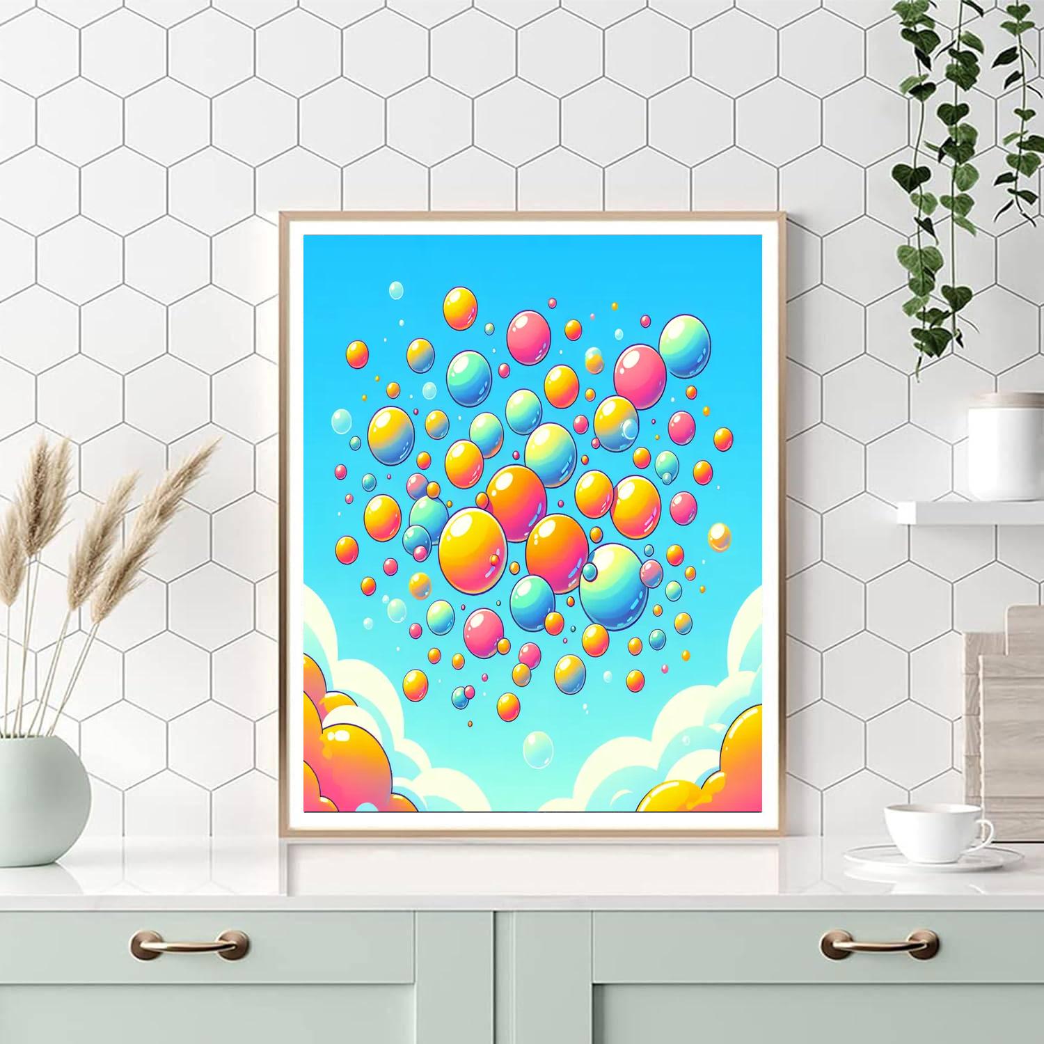 Beautiful Bubbles Number Painting