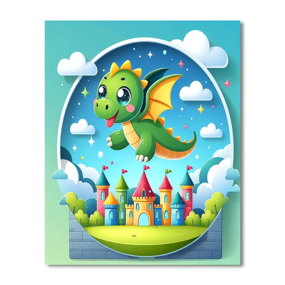 Cute Dragon Numbered Painting Kits