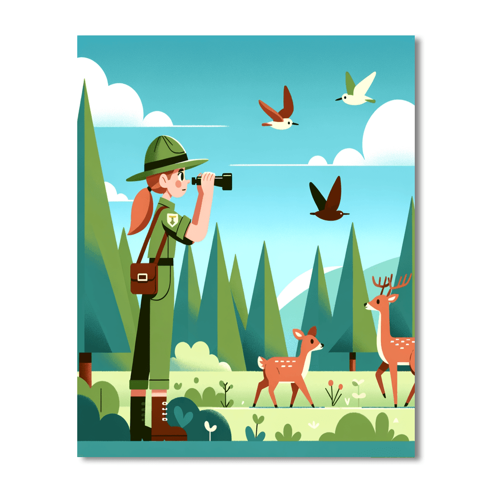 Forest Ranger's Discovery Paint By Numbers