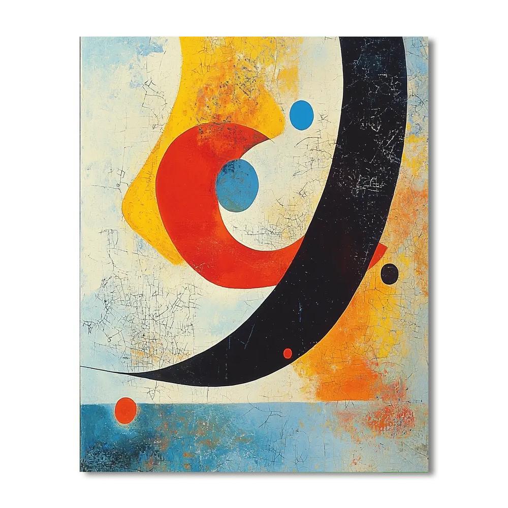 Joan Miró Inspired Surreal Imagination  Number Painting