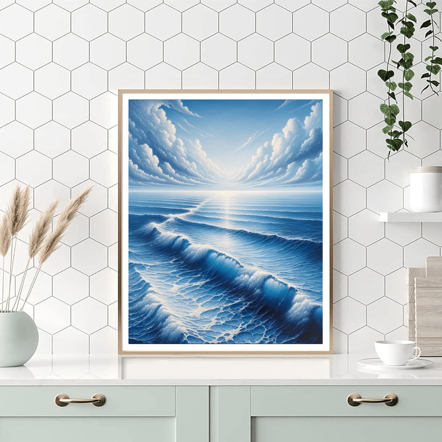 Reflective Ocean Horizon DIY Paint By Numbers