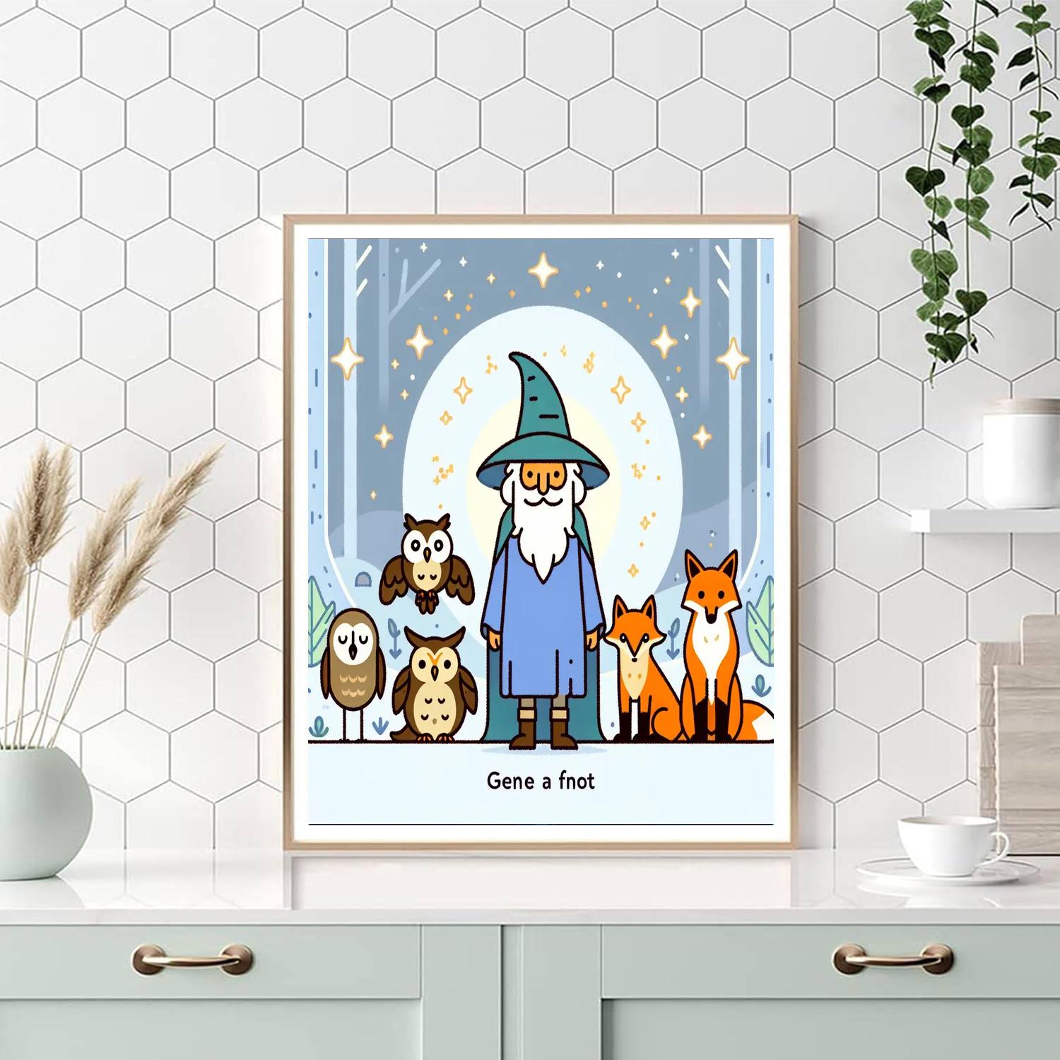 Woodland Wizard's Quest Paint By Numbers Art