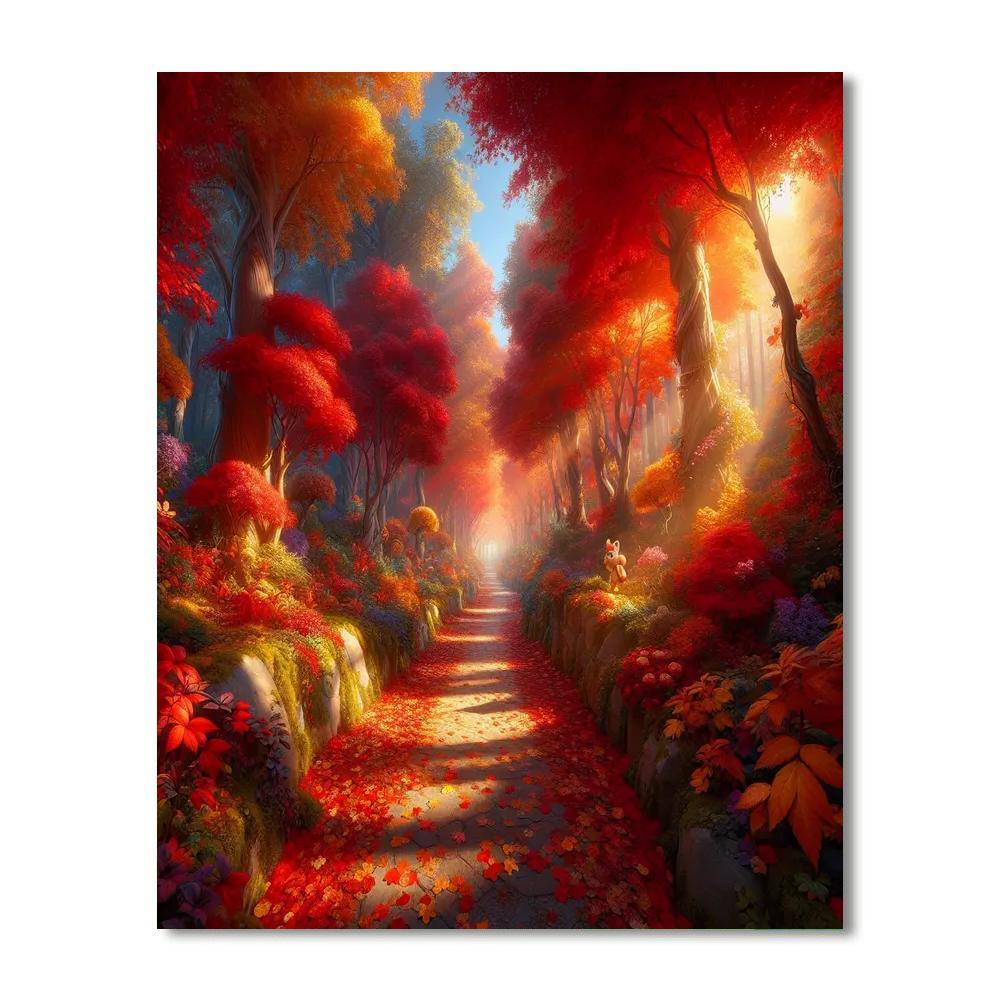 Enchanted Autumn Trail Paint By Color