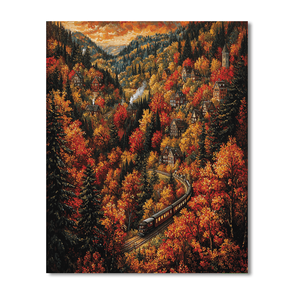 Black Forest Scenic Railway Paint By Numbers Kits