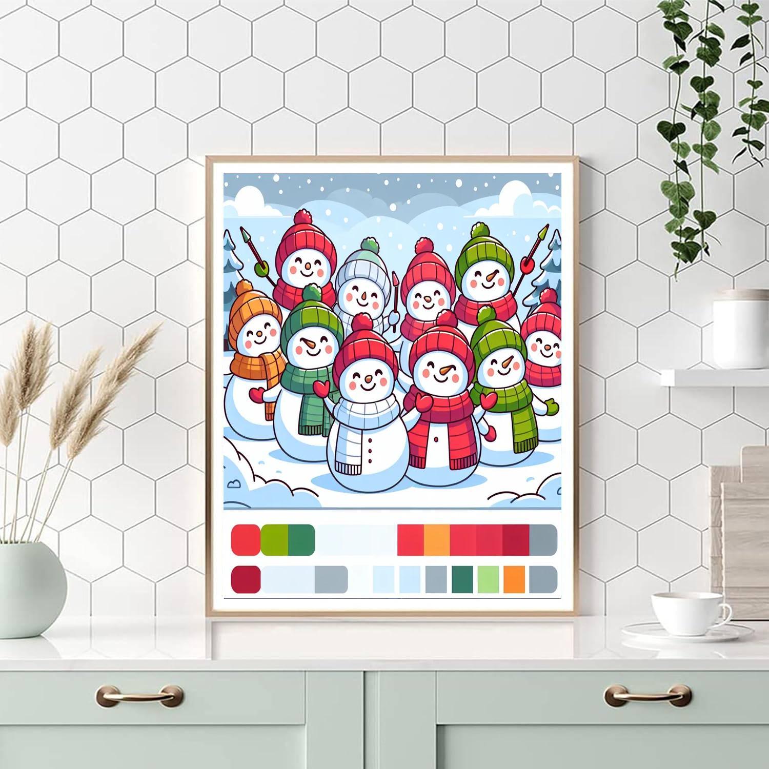 Frosty Snowman Party Paint By Numbers Kits