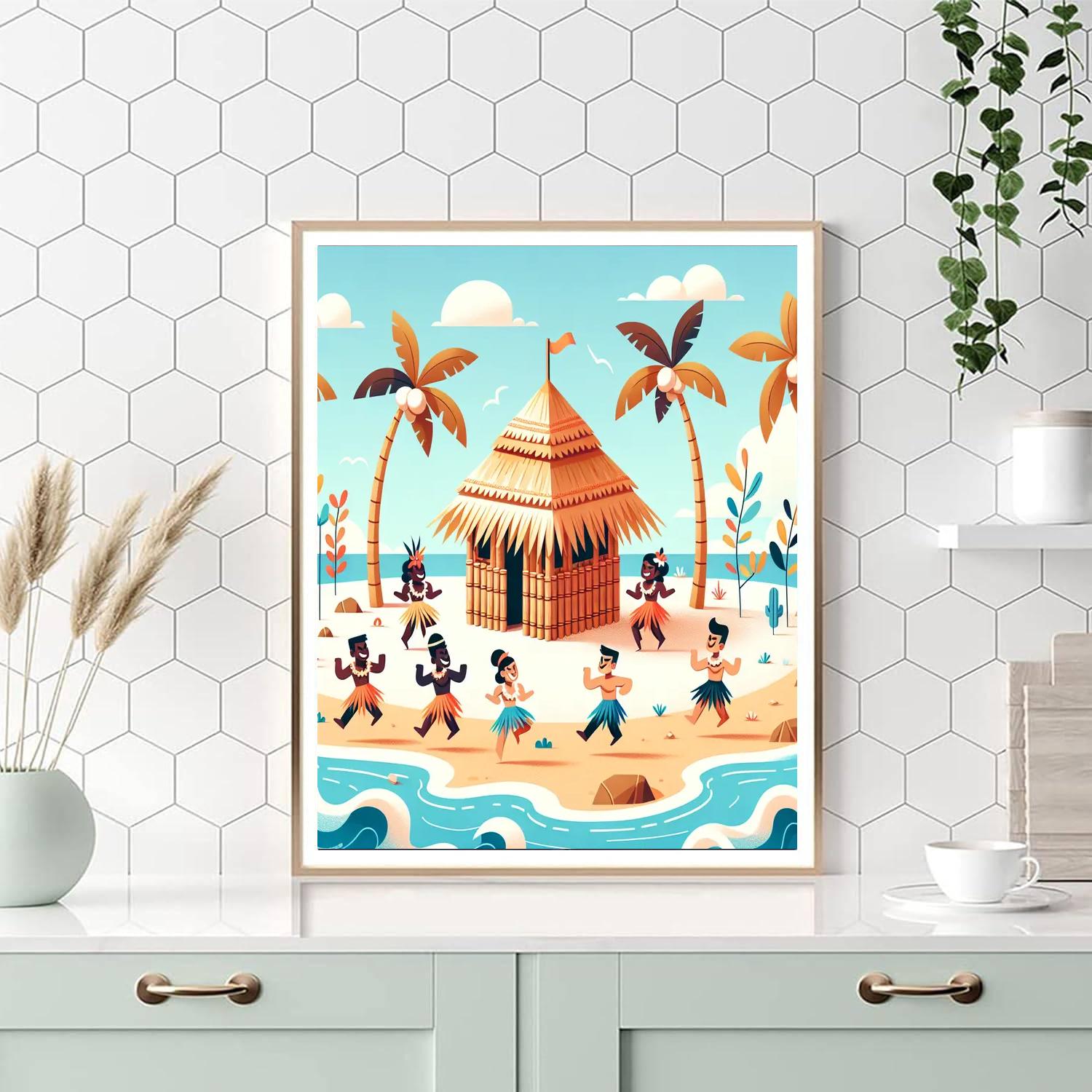 Tropical Tiki Dance Party Paint By Numbers Kits