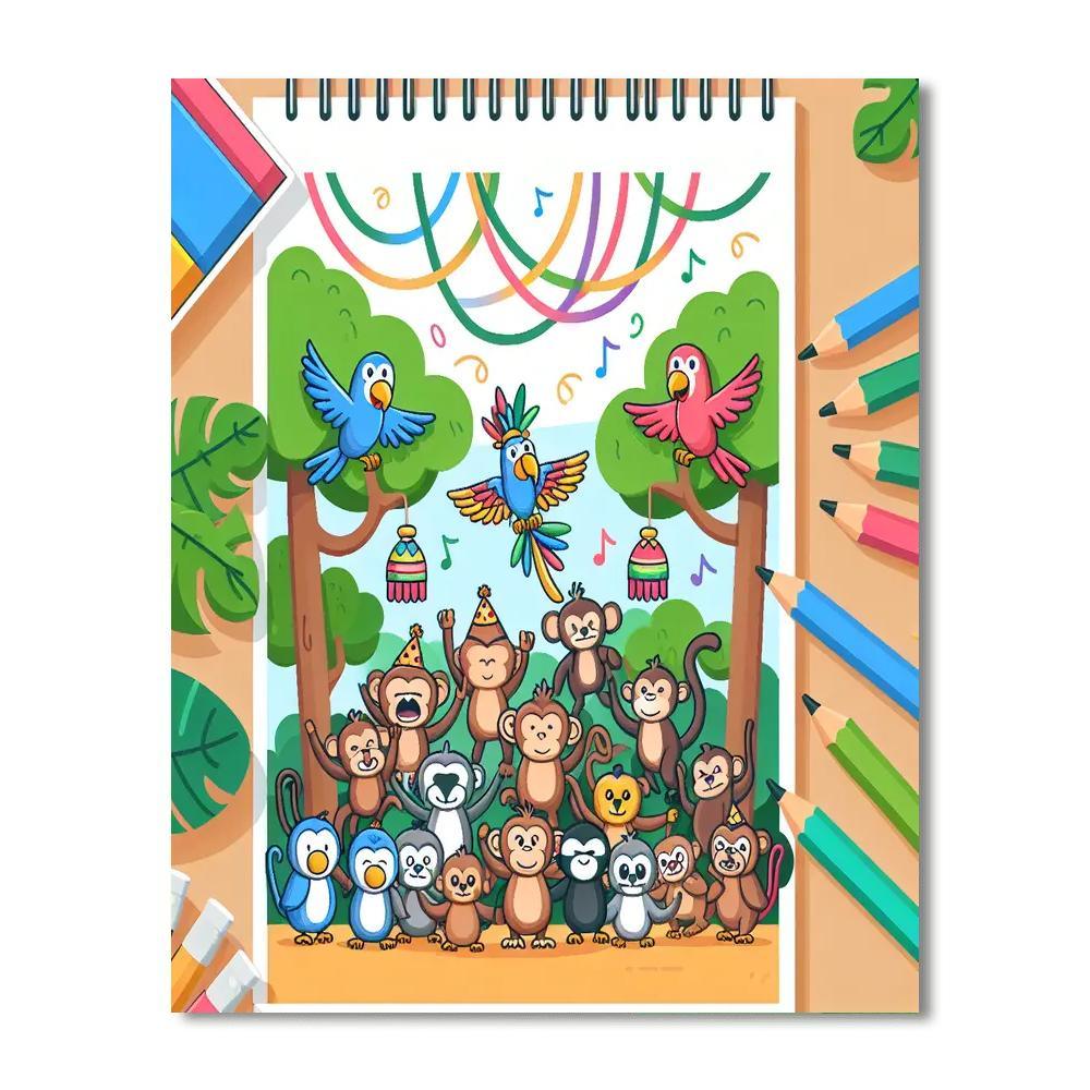 Tropical Jungle Fiesta Painting By Numbers Kit