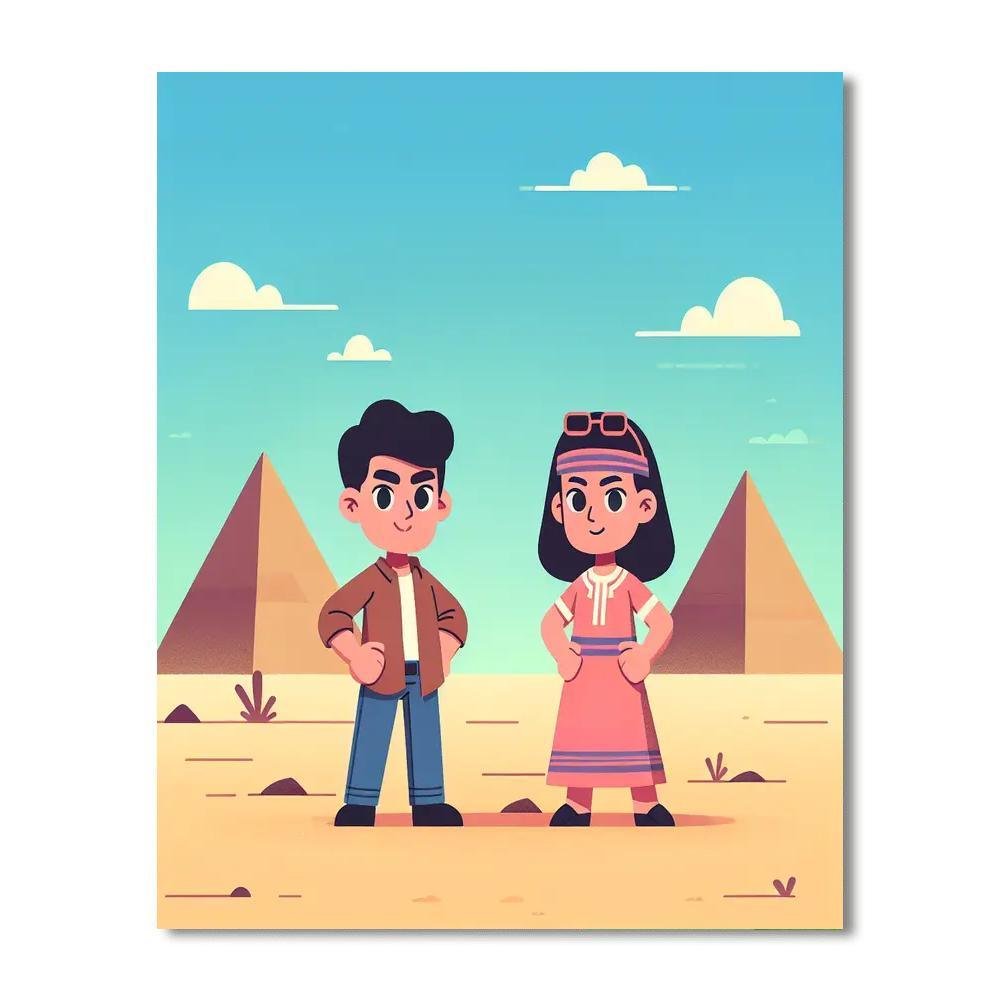 Mystery Of The Egyptian Pyramids Paint By Numbers Art