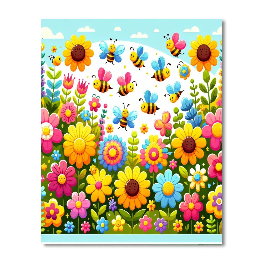 Giggling Gardens Painting Number Kit