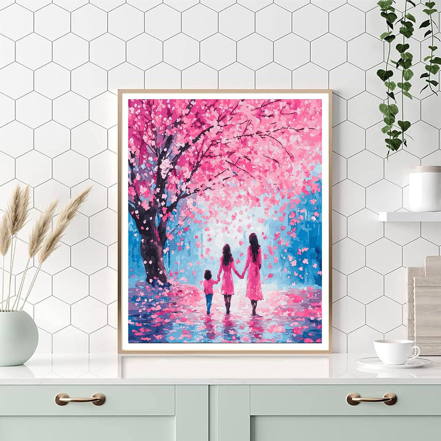 Beneath Cherry Blossom Skies Painting By Numbers Kit