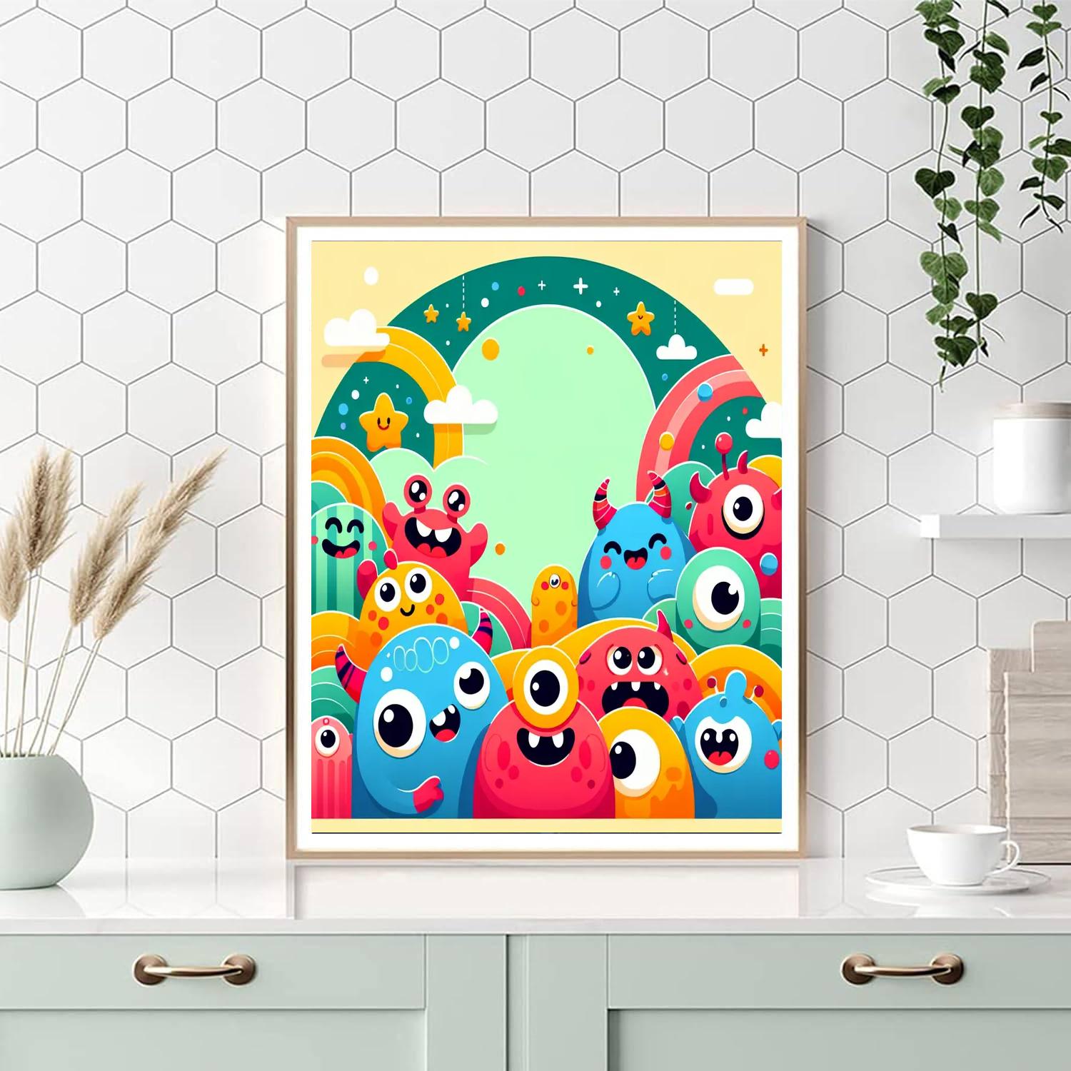 Exciting Monster Mash Painting Number Kit