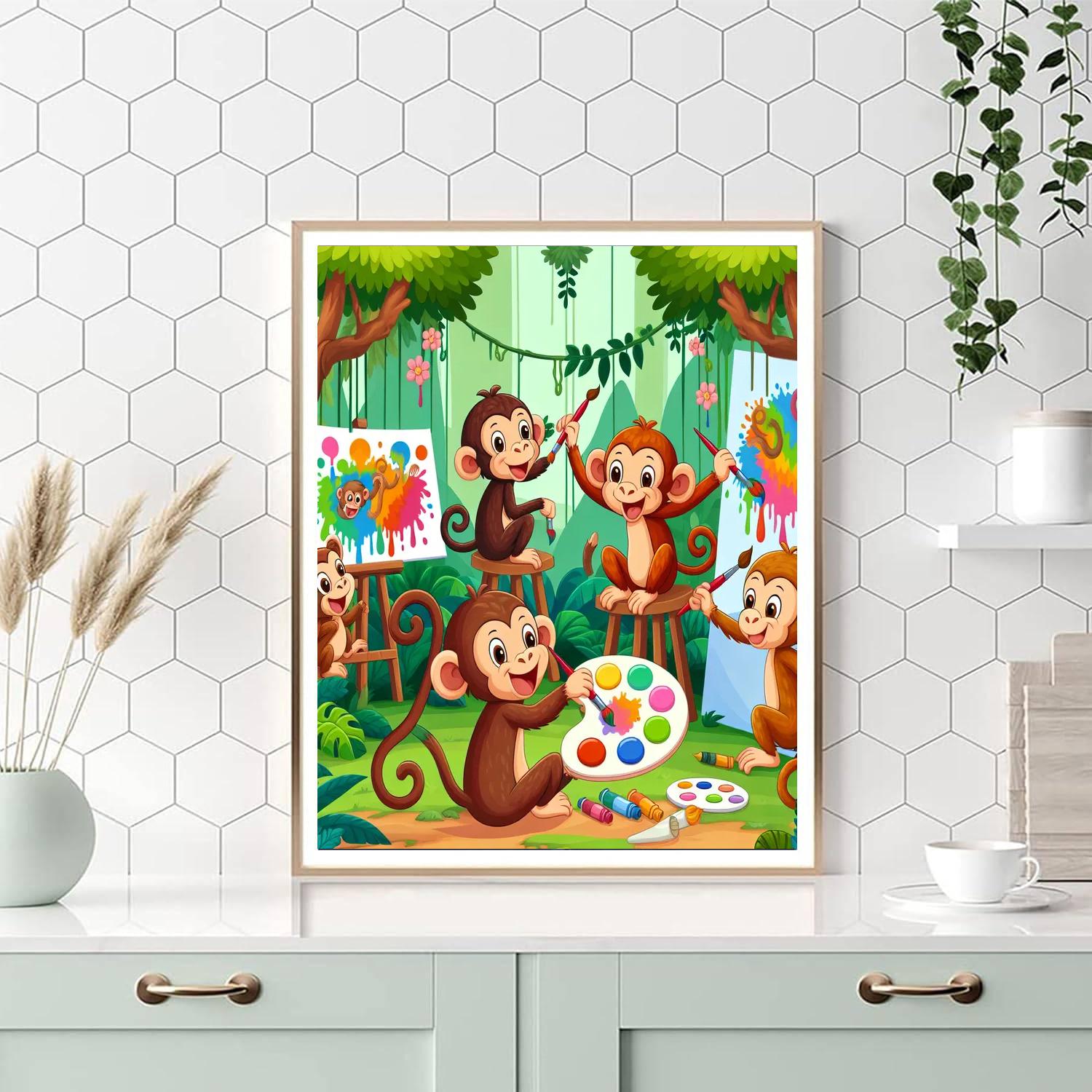 Artistic Jungle Hideout Paint By Color