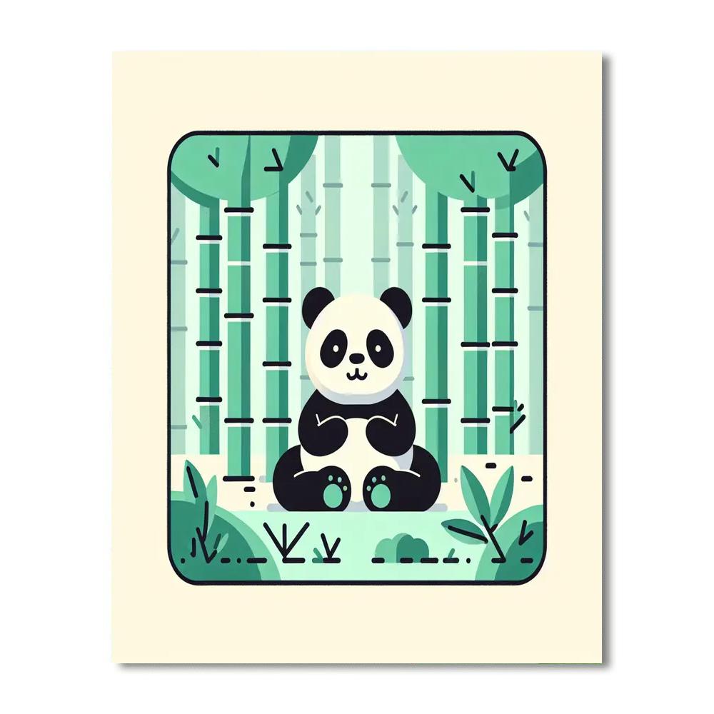 Panda's Bamboo Grove Numbered Painting Kits