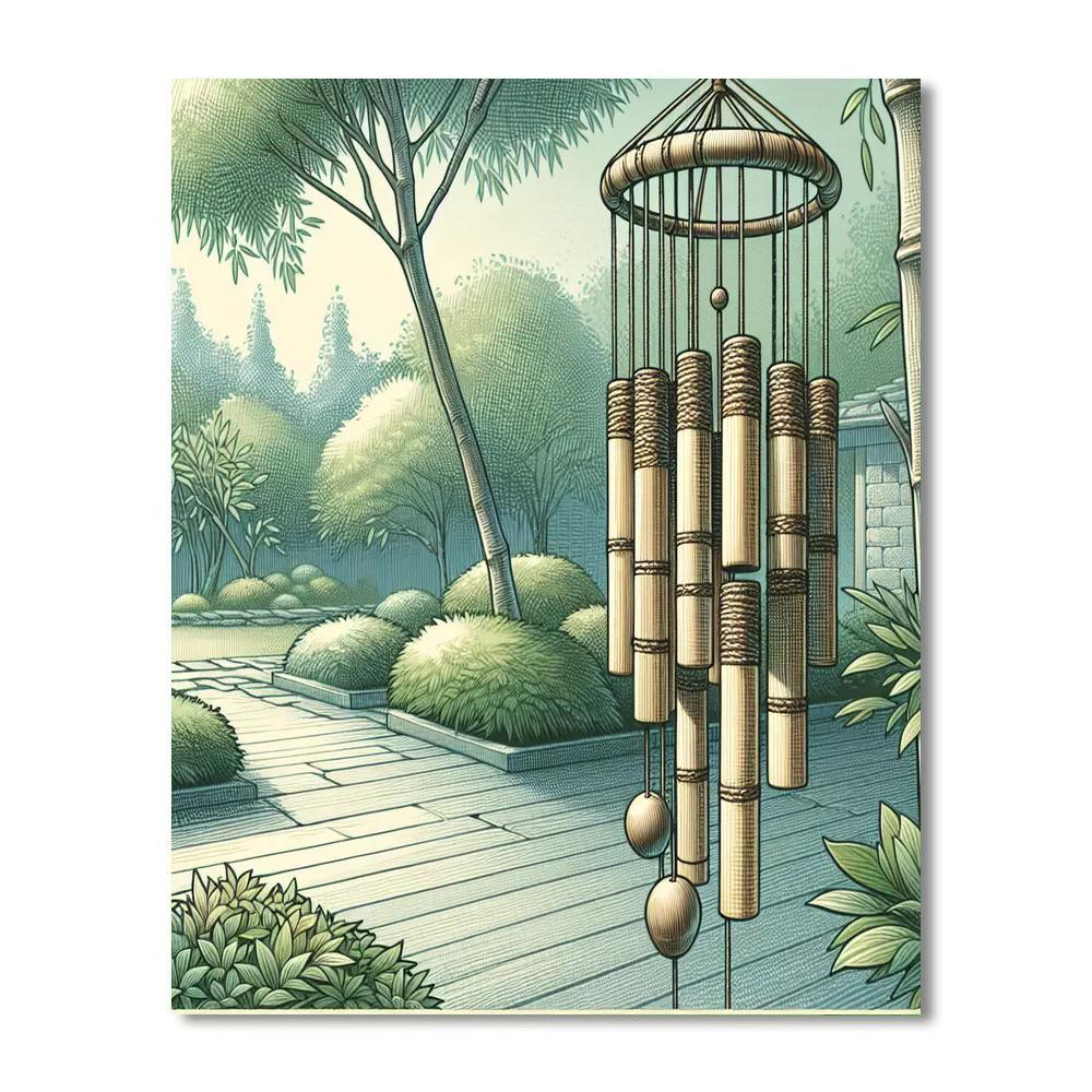 Bamboo Garden Chime Paint By Numbers