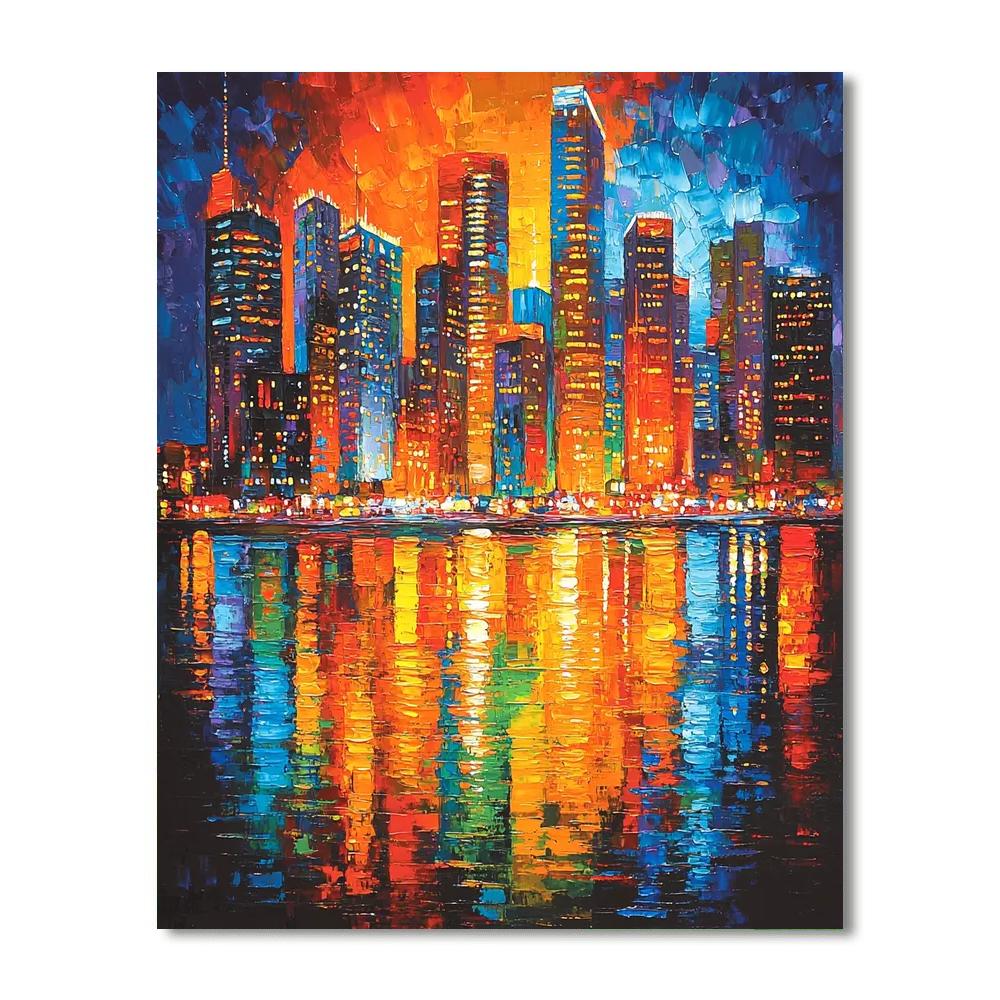 Claude Monet Inspired Colorful Reflections  Paint By Number