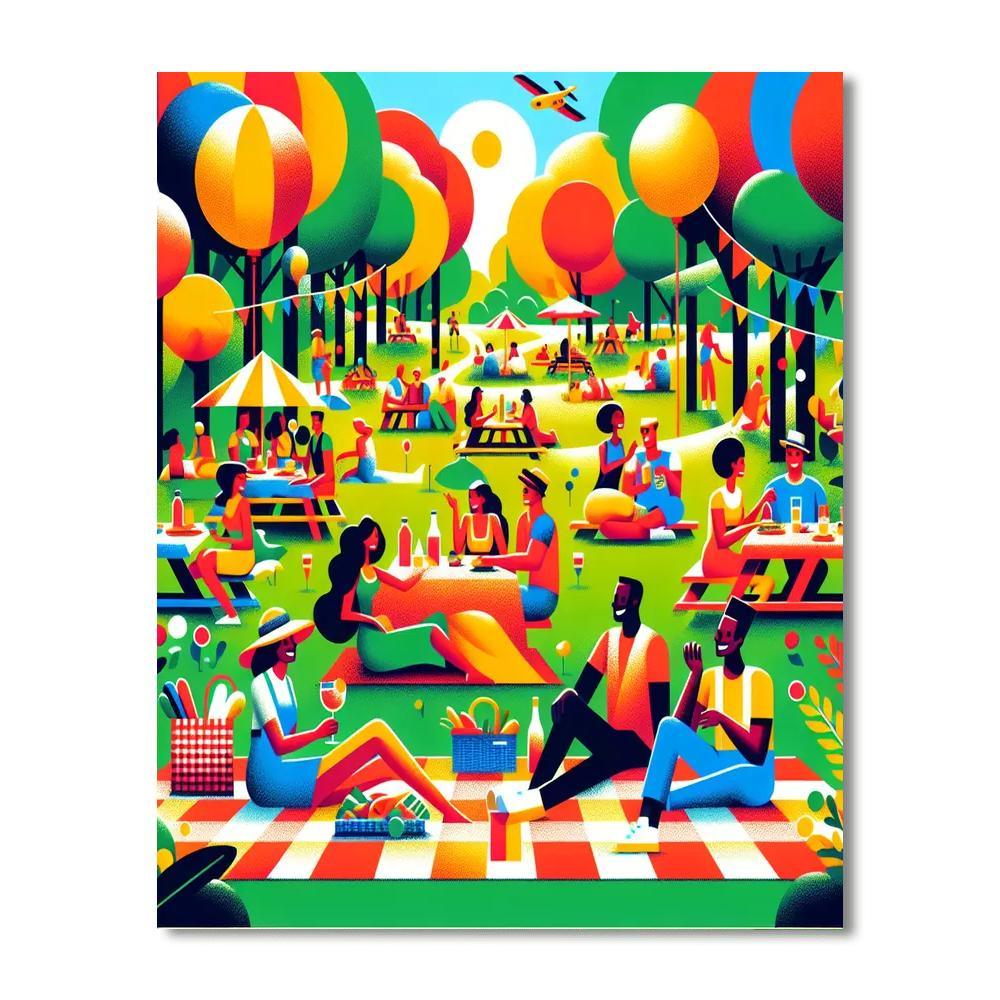 Summer Picnic In The Park Paint By Numbers Kits