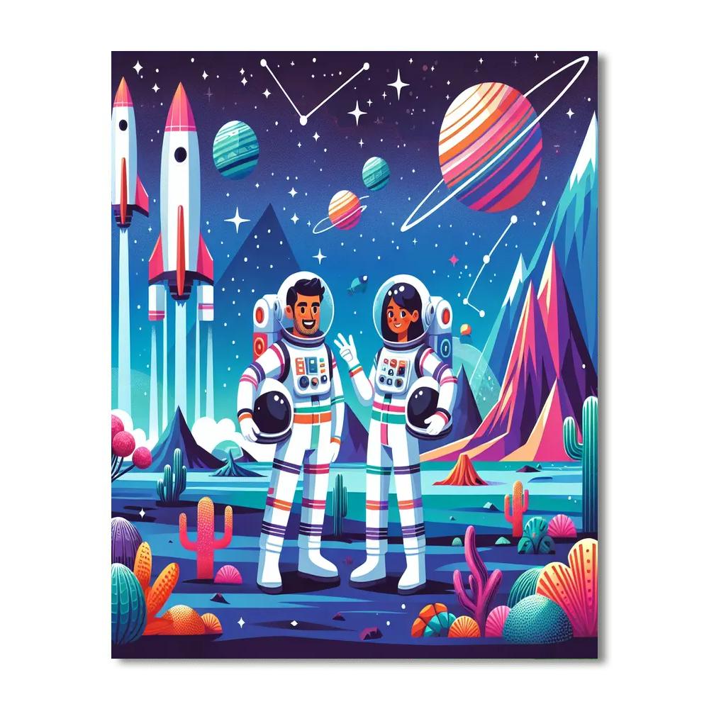 Lunar Discovery Voyage Paint By Numbers Art