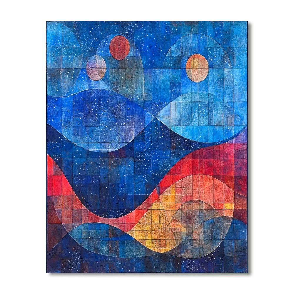 Paul Klee Inspired Celestial Abstractions  Painting Number Kit