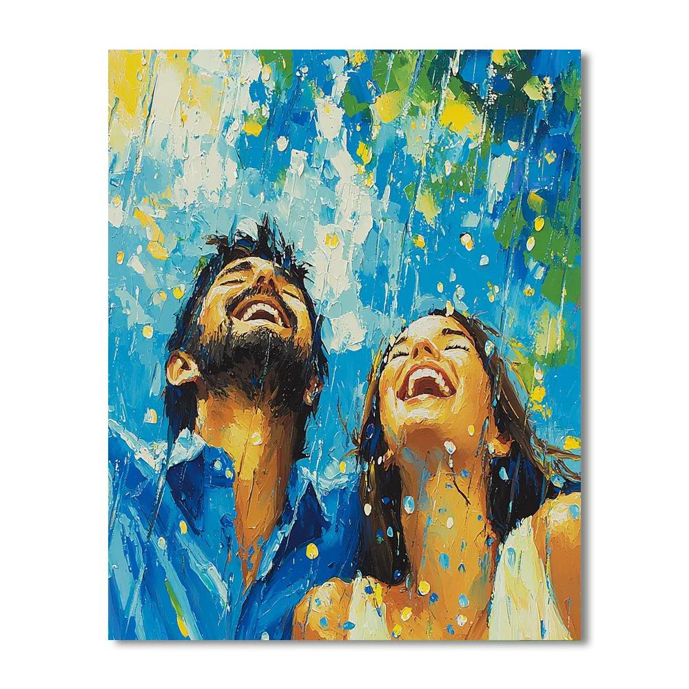 Joyful Rain Shower DIY Paint By Numbers