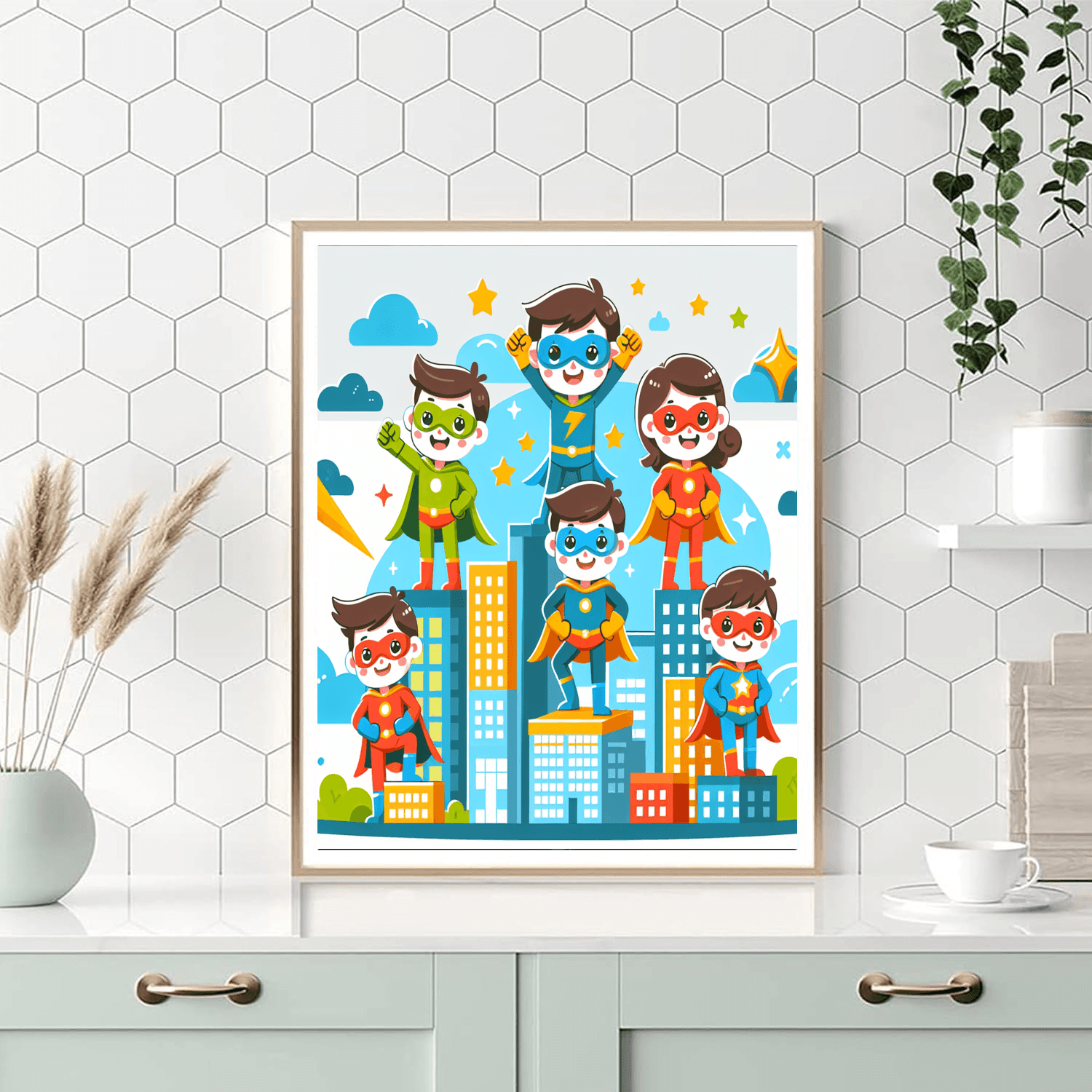 Superhero Sidekicks Paint By Numbers Art