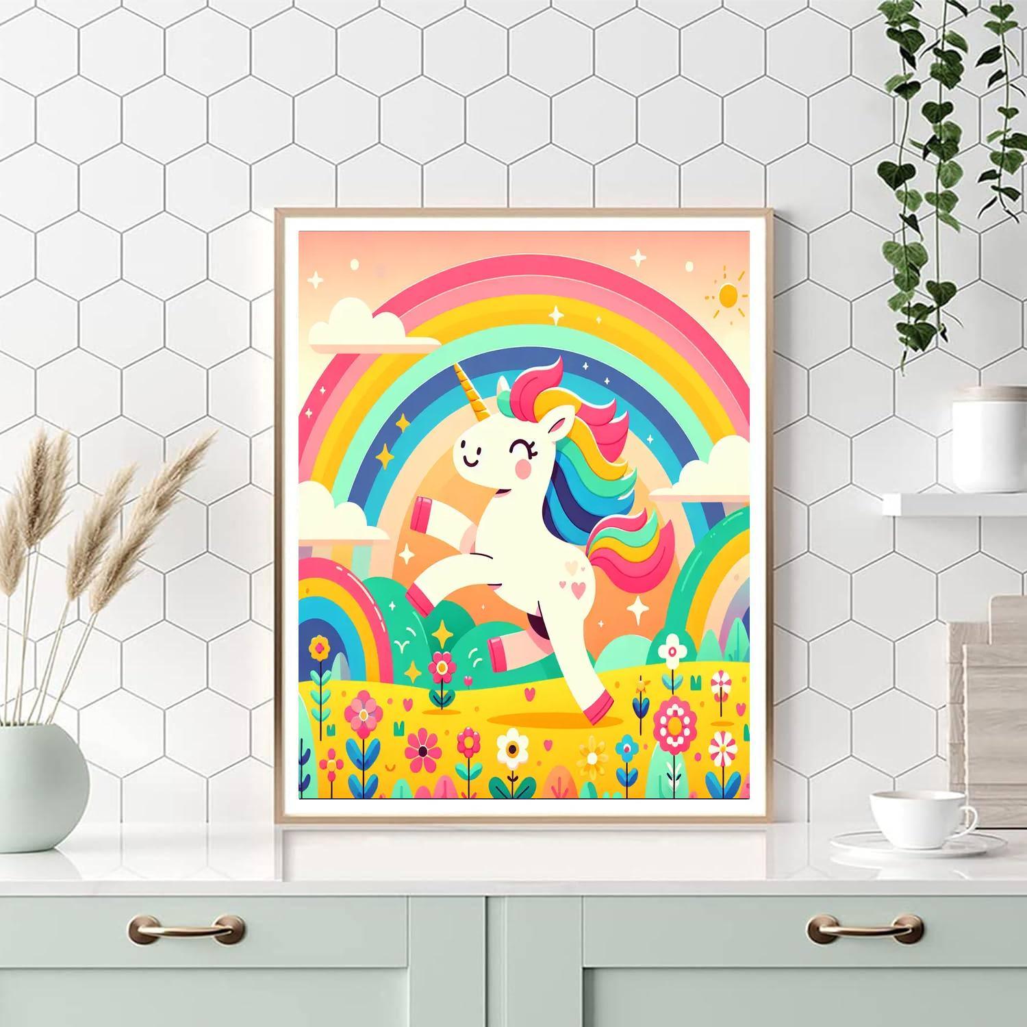 Mystical Unicorn Adventures Paint By Numbers Art