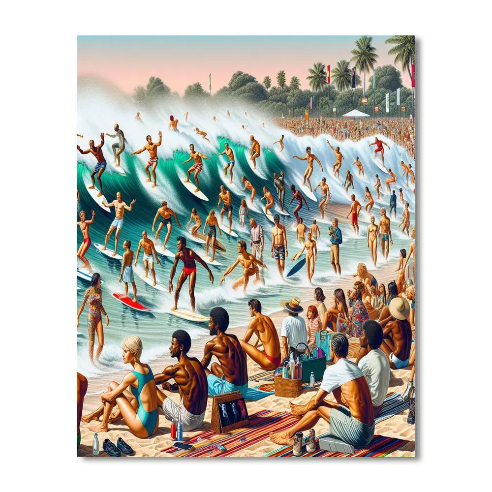 Noosa Festival Of Surfing Painting By Numbers Kit