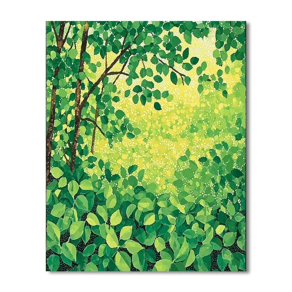 Georges Seurat Inspired Emerald Enclave  Paint By Number