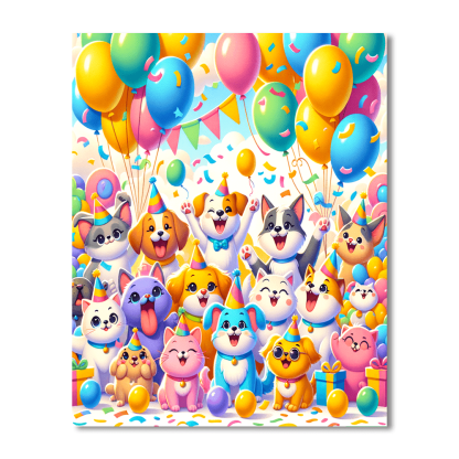 Delightful Pet Parade Paint By Number