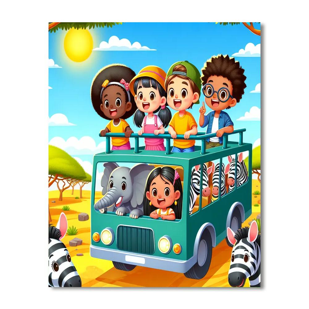 Fun Wildlife Safari Number Painting