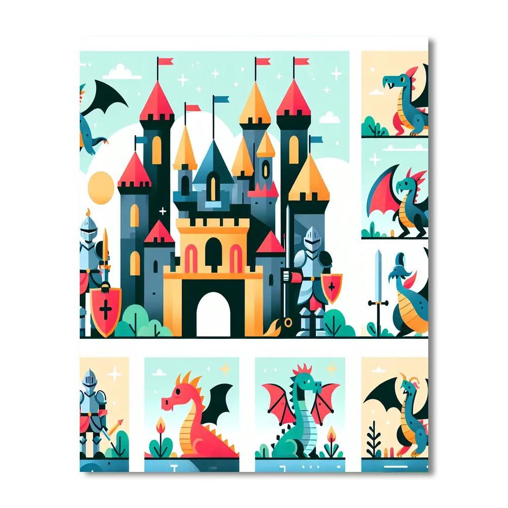 Castle Adventure Fantasy Numbered Painting Kits