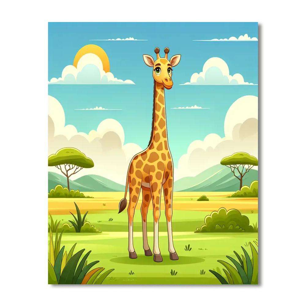 Gallant Giraffe Paint By Numbers Art