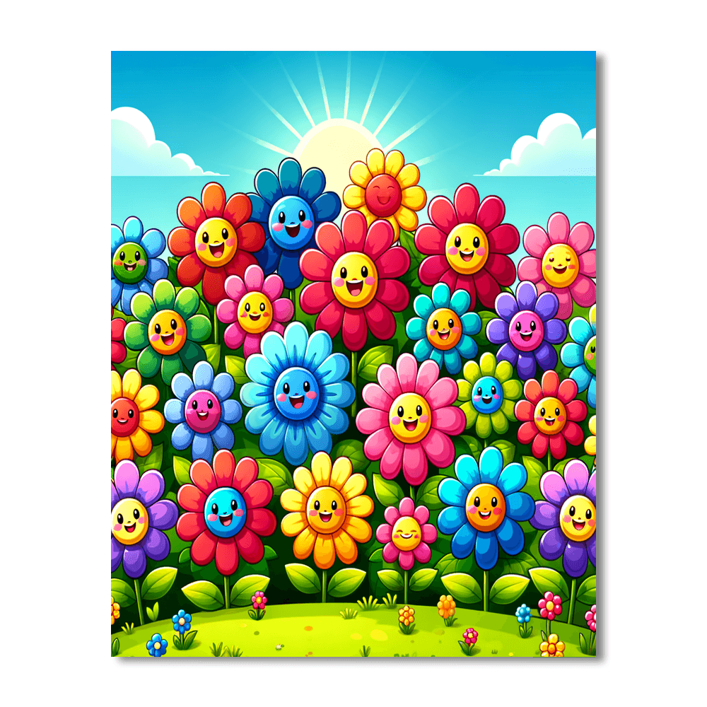Cheery Spring Flowers Paint By Number