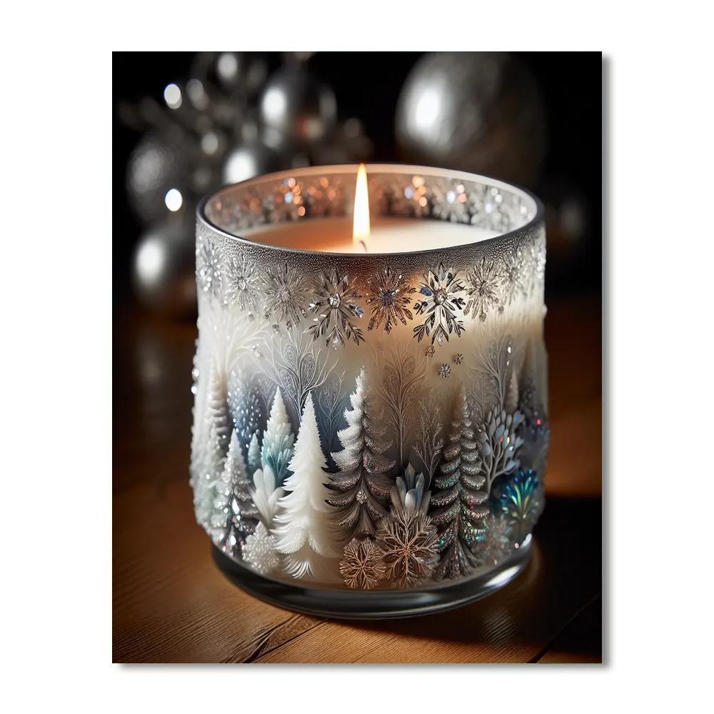 Crystal Forest Candle Paint By Number