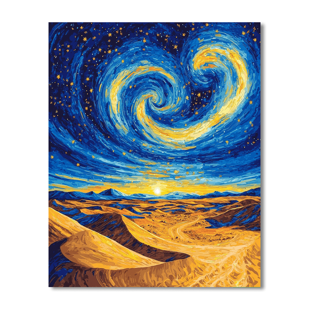 Vincent Van Gogh Inspired Starry Night In The Sahara  Paint By Numbers Kits