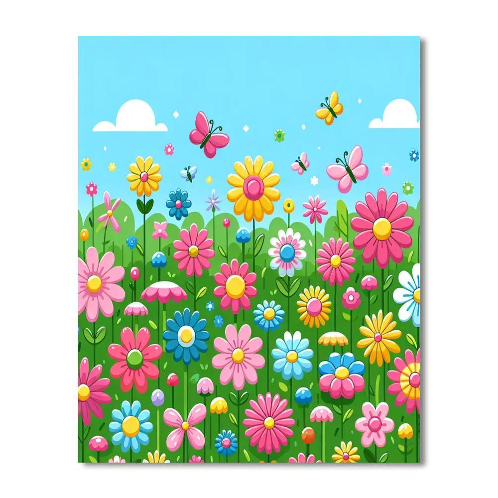Enchanting Flower Garden Paint By Number