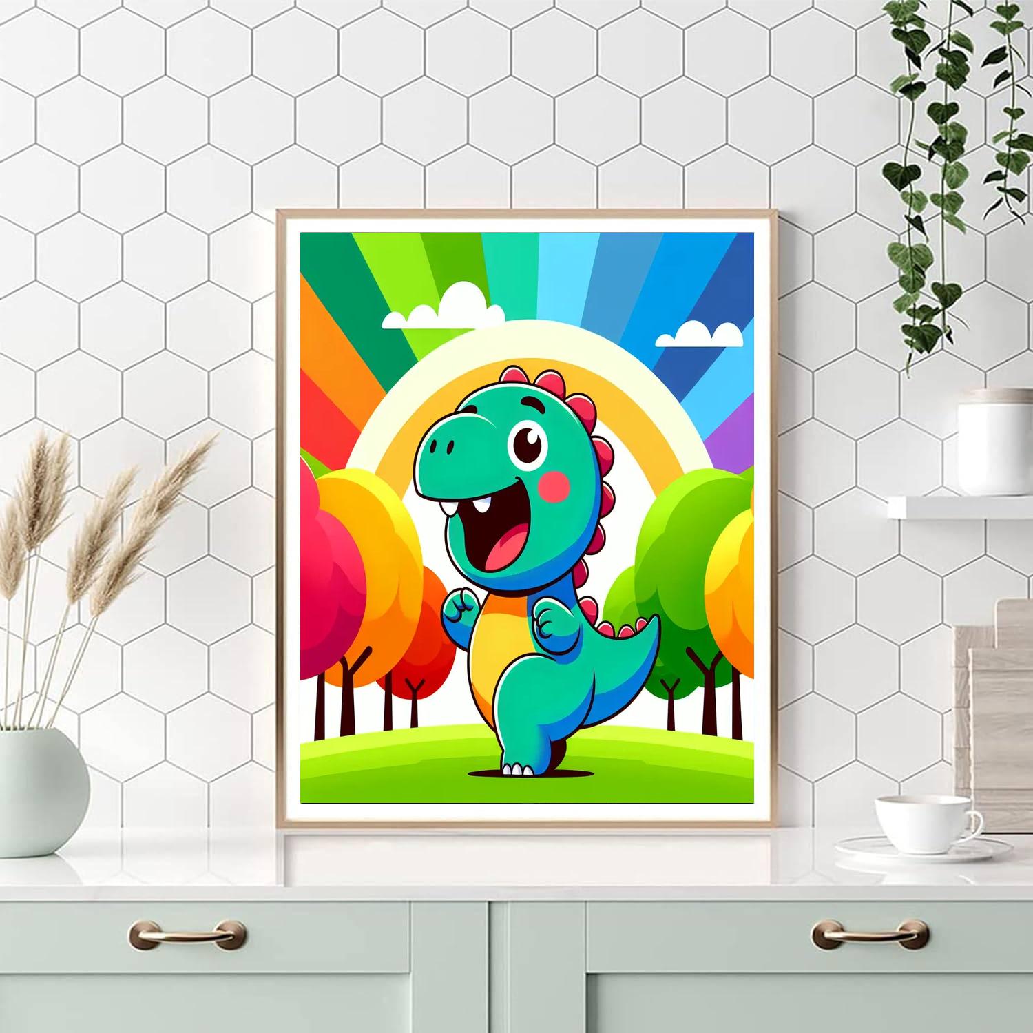 Charming Dino Paint By Color