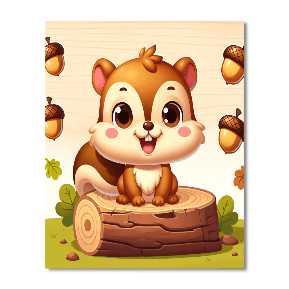 Cheeky Chipmunk Number Painting