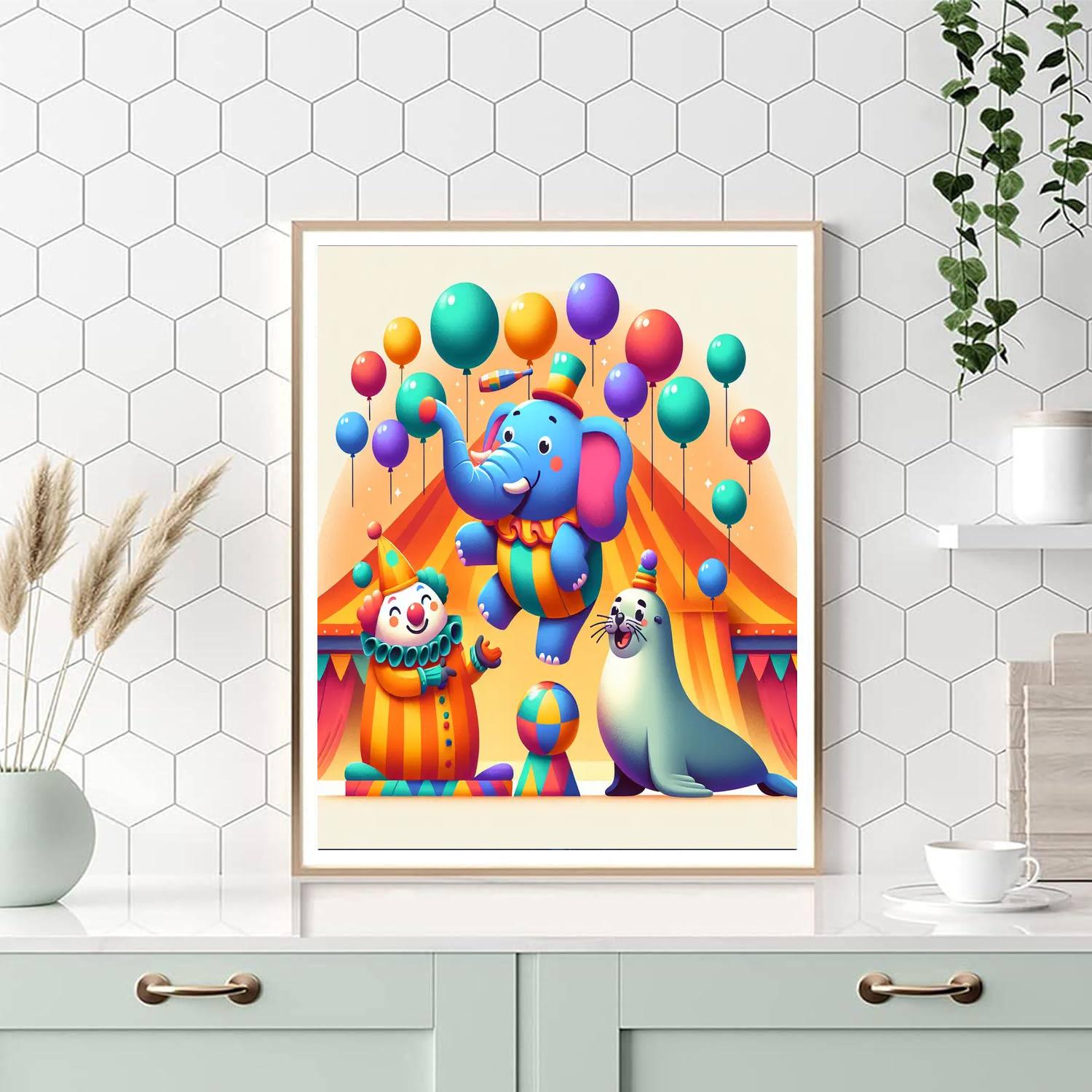 Circus Of Friendly Animals Numbered Painting Kits