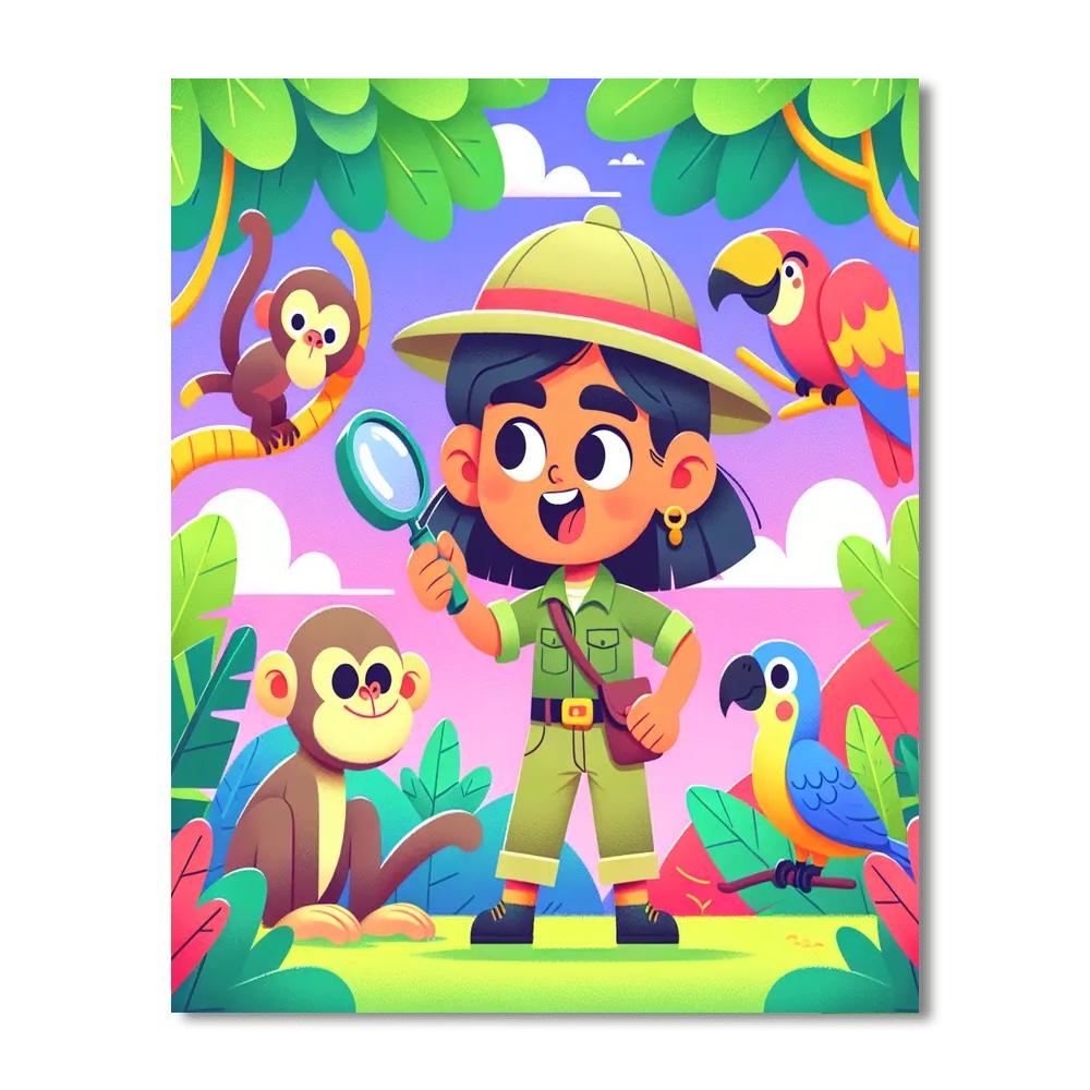 Explorer's Jungle Adventure Number Painting