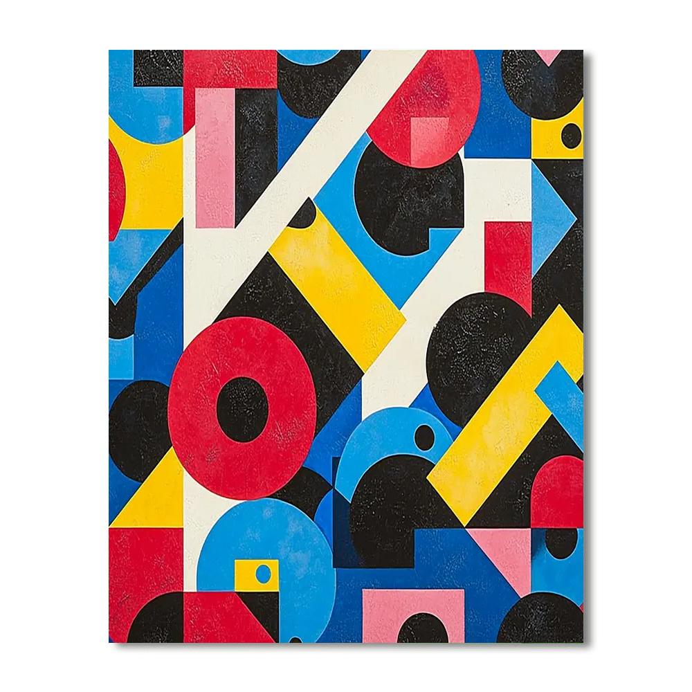 Kazimir Malevich Inspired Colorful Geometry  Paint By Color